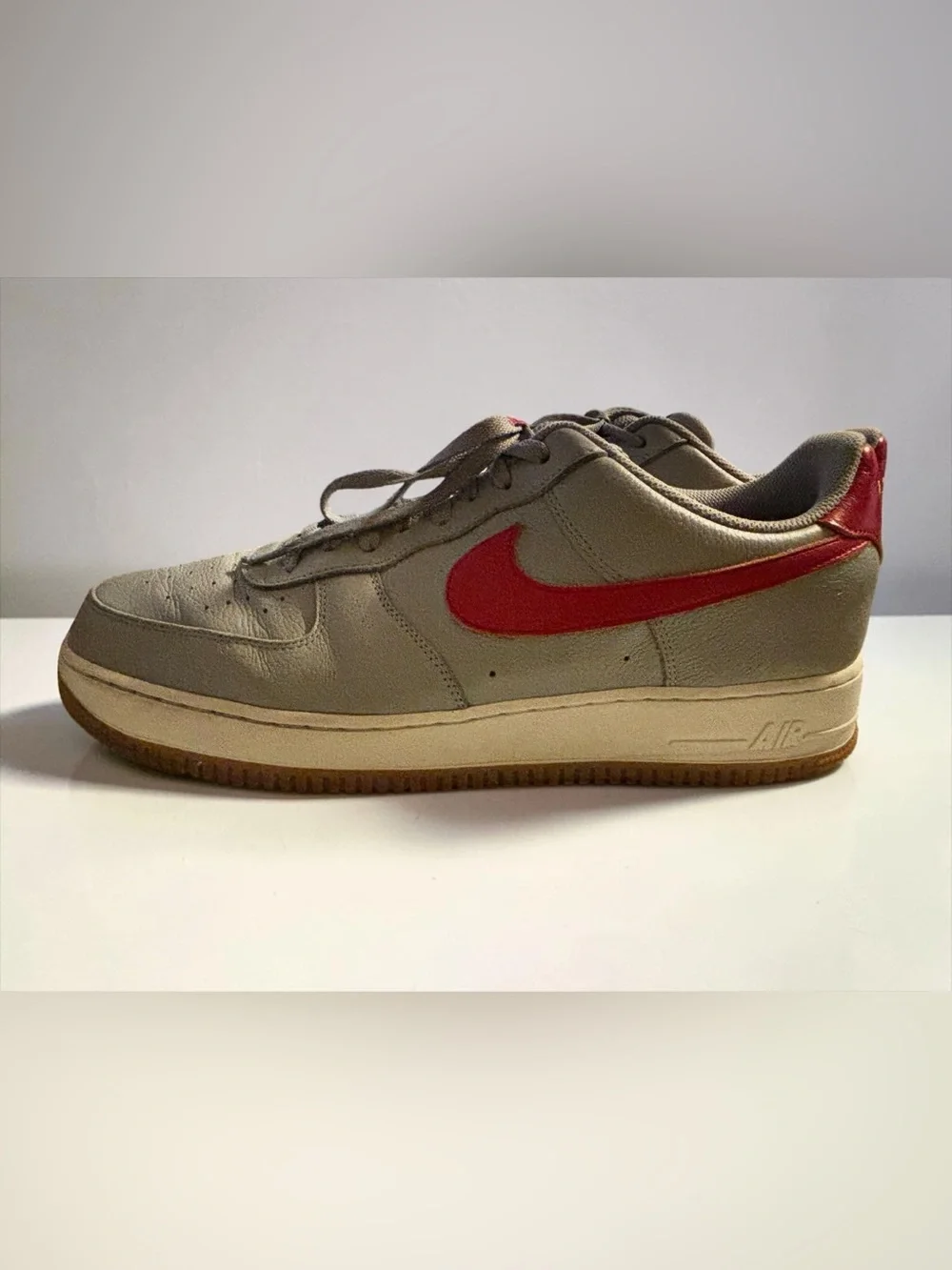 Nike Air Force 1 Low By You Gray Red Sneakers Men’s Size 15